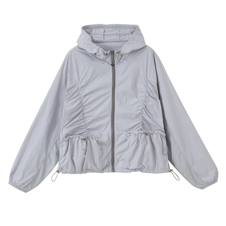 Veste ample à imprimé nœud et fronces - Bleu ciel