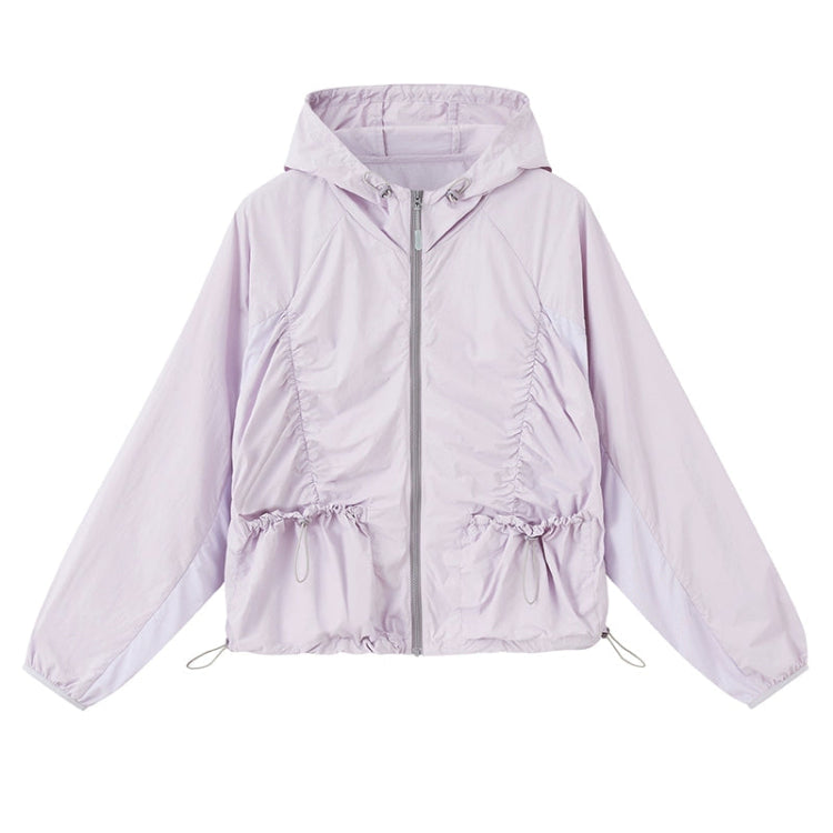 Veste ample à imprimé nœud et fronces - Violet