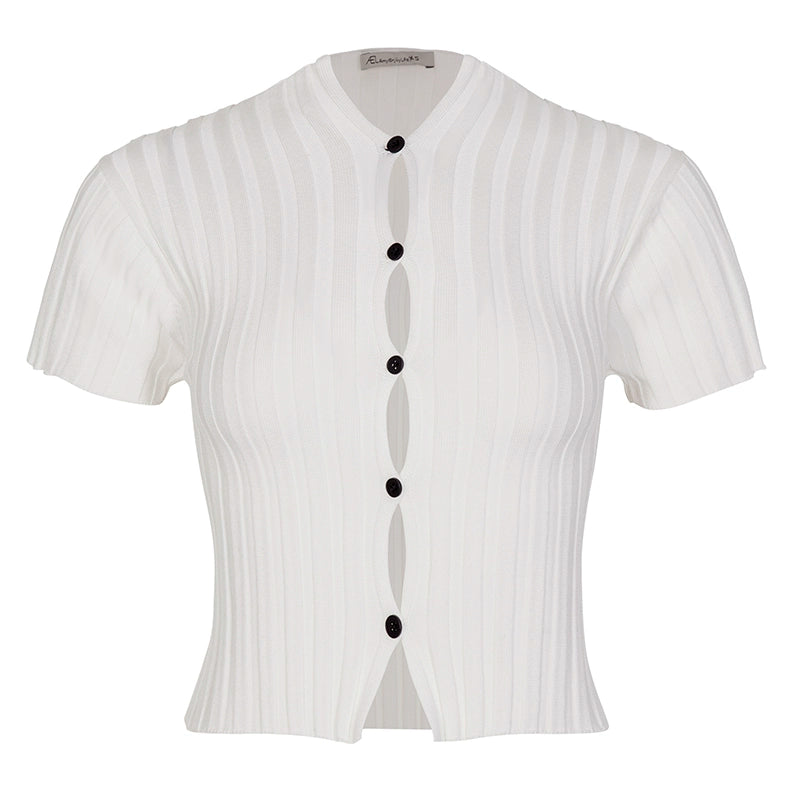 Top en maille Ajouré Col Sculpté