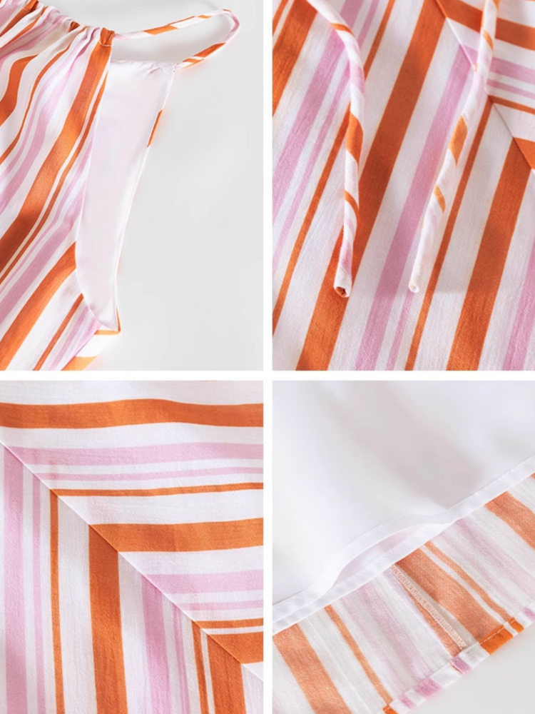 Robe Halter Rayée Soleil Doux